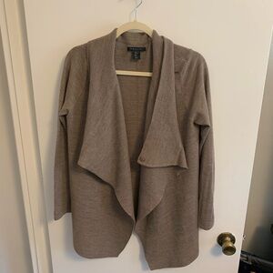 Tahari taupe colored cardigan
